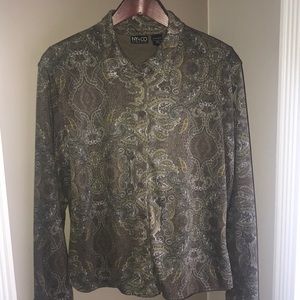 NY & CO Paisley print Olive Green XL